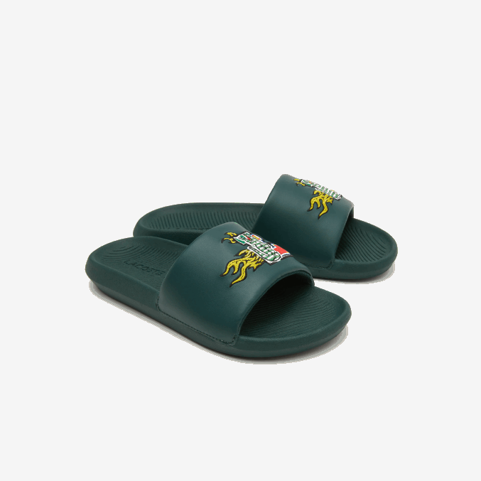 verde 1m8 VVL0A1762 hombres Lacoste chanclas sintéticas de cocodrilo