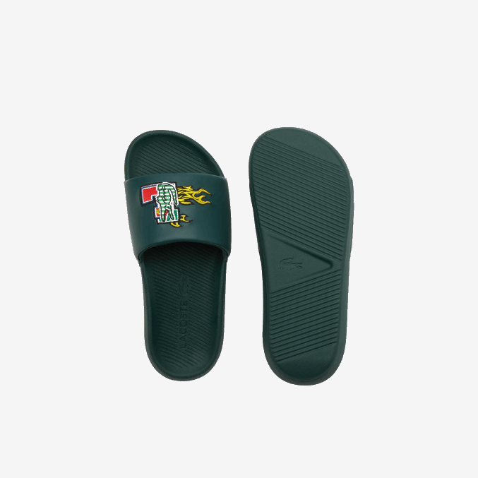 verde 1m8 VVL0A1762 hombres Lacoste chanclas sintéticas de cocodrilo
