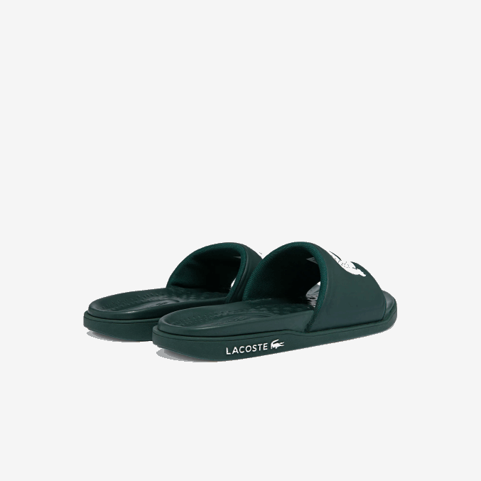 verde oscuro blanco 2d2 VVL0A1764 hombres Lacoste chanclas croco dualiste con correa sintética y logo