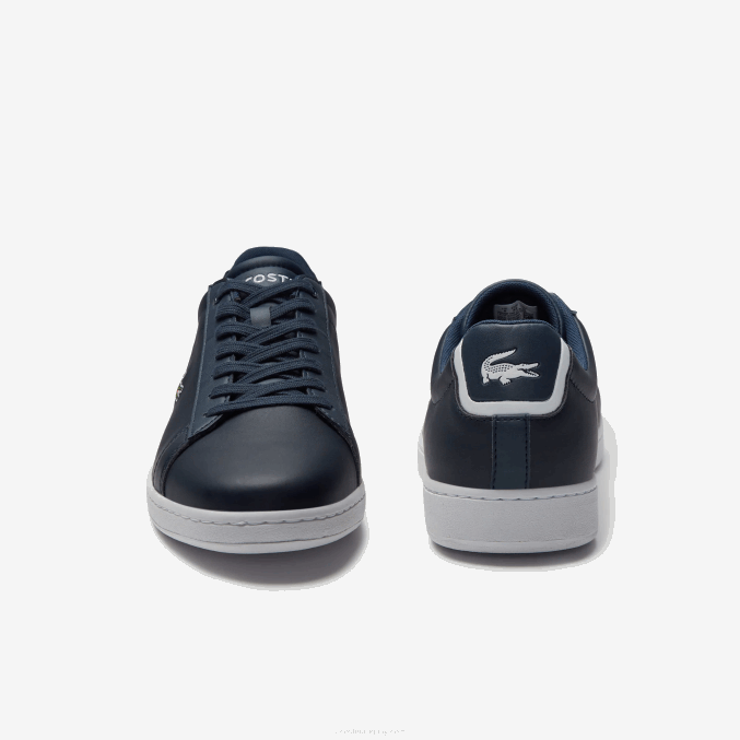azul marino 003 VVL0A1874 hombres Lacoste zapatillas carnaby evo de piel