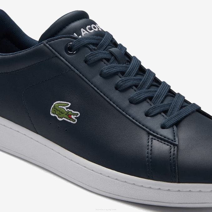 azul marino 003 VVL0A1874 hombres Lacoste zapatillas carnaby evo de piel