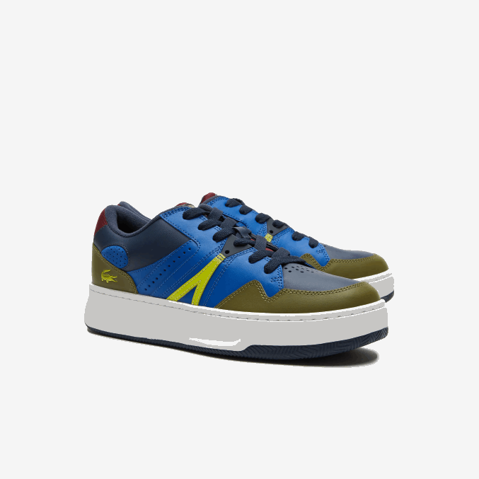 azul marino caqui ah9 VVL0A1825 hombres Lacoste zapatillas l005 de piel
