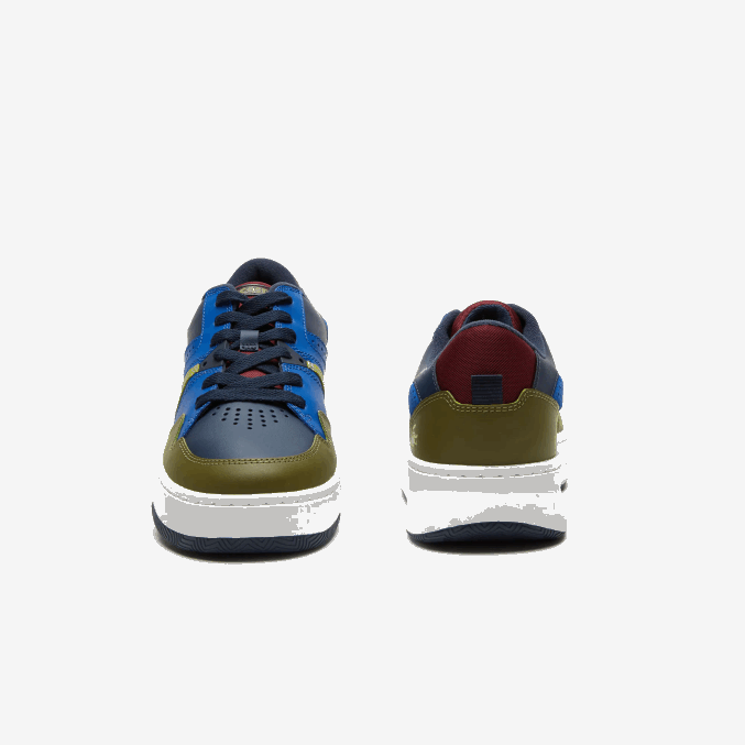 azul marino caqui ah9 VVL0A1825 hombres Lacoste zapatillas l005 de piel