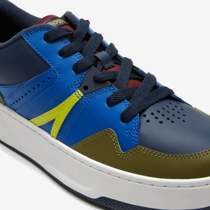 azul marino caqui ah9 VVL0A1825 hombres Lacoste zapatillas l005 de piel