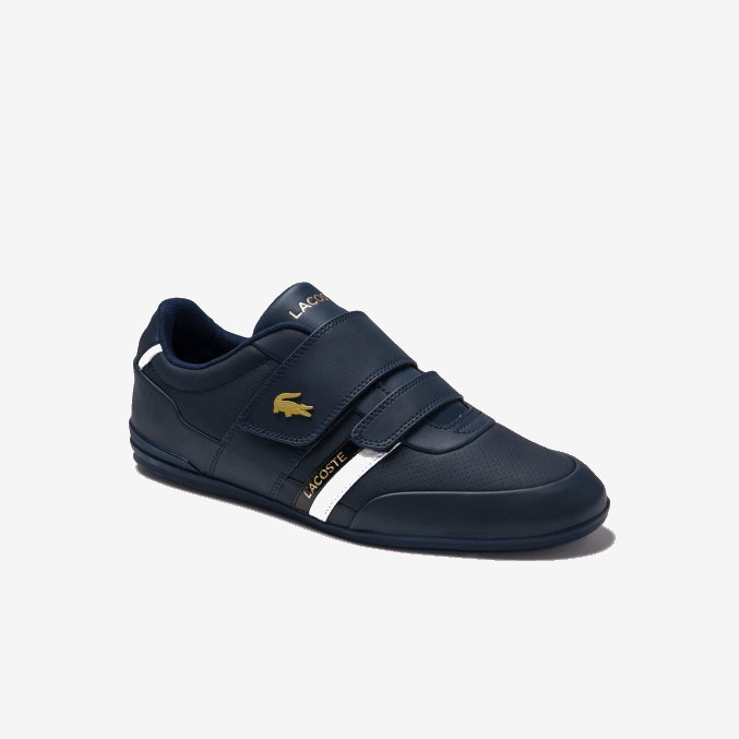 azul marino nb0 VVL0A1879 hombres Lacoste zapatillas misano de piel y material sintético