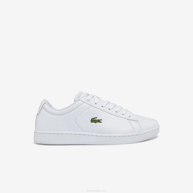 blanco 21g VVL0A1817 hombres Lacoste tenis carnaby bl de piel
