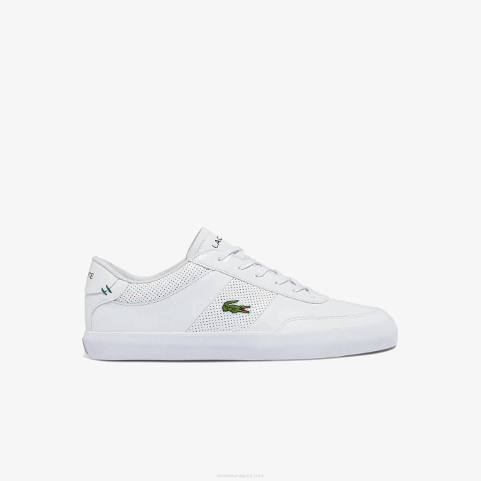 blanco 21g VVL0A1913 hombres Lacoste zapatillas Court Master de piel