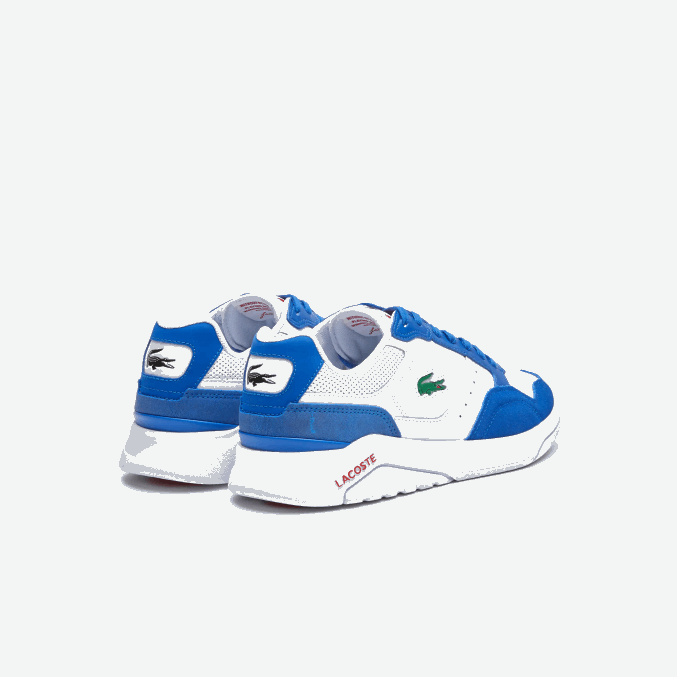 blanco/azul 080 VVL0A1707 hombres Lacoste tenis game advance de piel de lujo