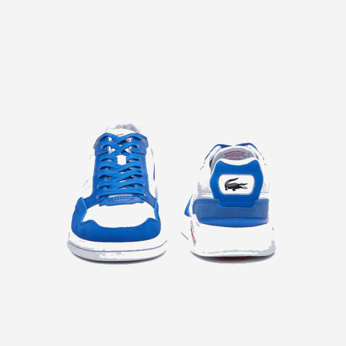 blanco/azul 080 VVL0A1707 hombres Lacoste tenis game advance de piel de lujo