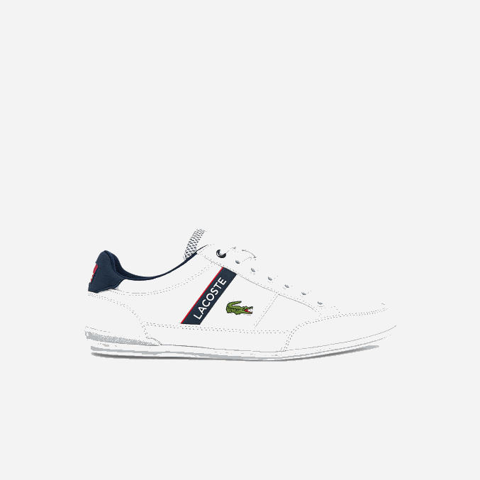 blanco/azul marino y rojo 407 VVL0A1791 hombres Lacoste zapatillas chaymon de tejido y material sintético