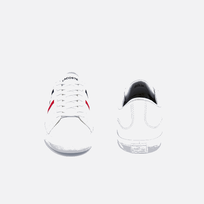 blanco/azul marino y rojo 407 VVL0A1914 hombres Lacoste zapatillas lerond tricolore de piel y material sintético