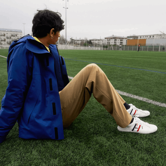 blanco/azul marino y rojo 407 VVL0A1914 hombres Lacoste zapatillas lerond tricolore de piel y material sintético