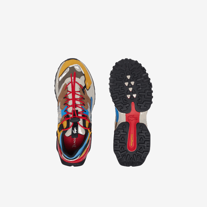 blanco roto y azul claro wb8 VVL0A1779 hombres Lacoste zapatos de exterior l-guard breaker textil