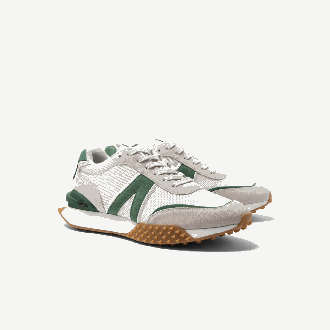 blanco/verde 082 VVL0A1738 hombres Lacoste tenis l-spin deluxe de piel