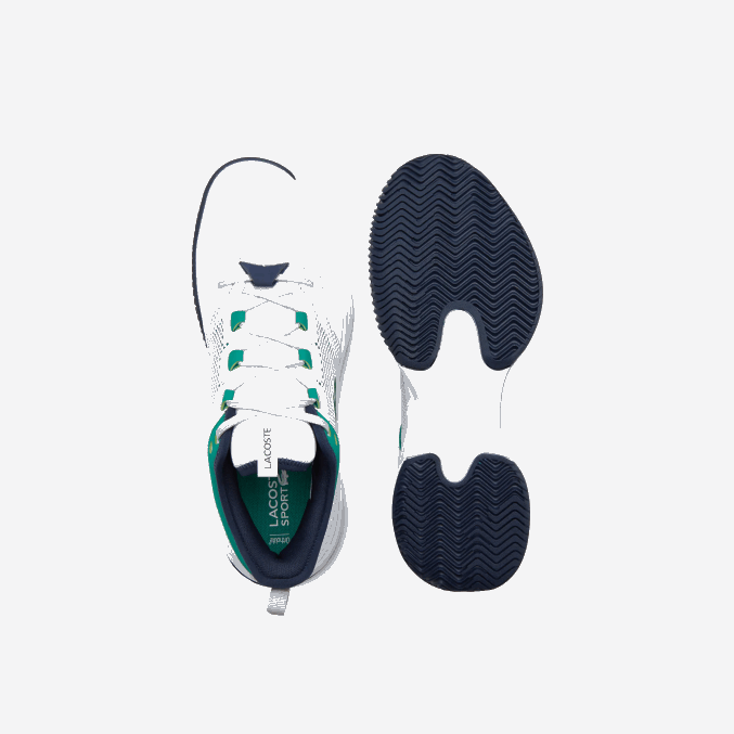 blanco/verde 082 VVL0A1903 hombres Lacoste tenis textiles ag-lt21