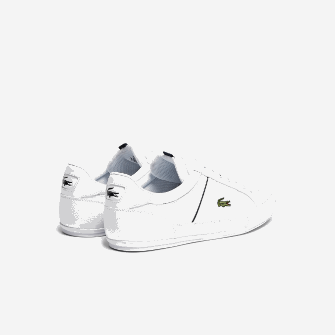 blanco y azul marino 042 VVL0A1713 hombres Lacoste zapatillas chaymon de piel y material sintético