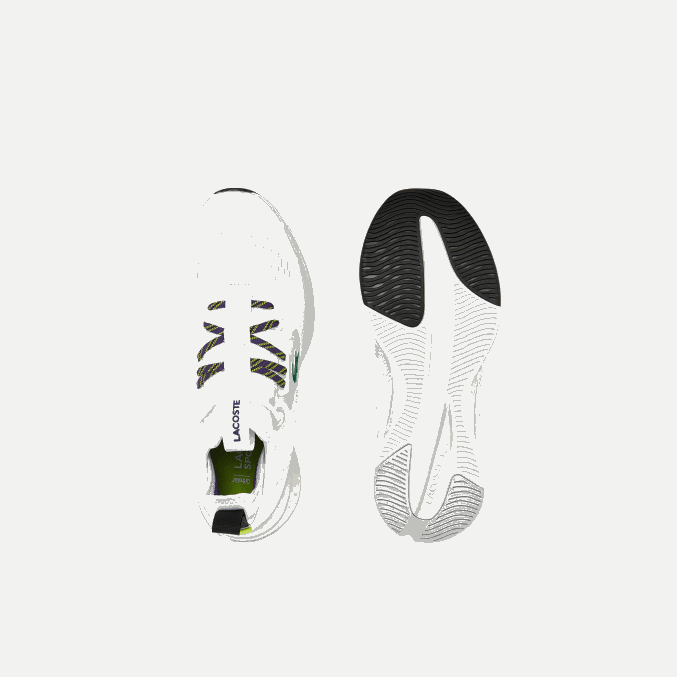 blanco y hueso 65t VVL0A1795 hombres Lacoste tenis run spin comfort