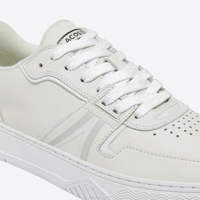 blanco y hueso 65t VVL0A1839 hombres Lacoste zapatillas l001 de piel