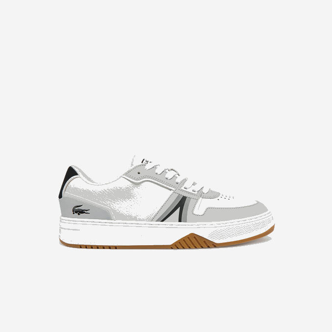blanco y negro 147 VVL0A1830 hombres Lacoste zapatillas l001 de piel con detalles pop