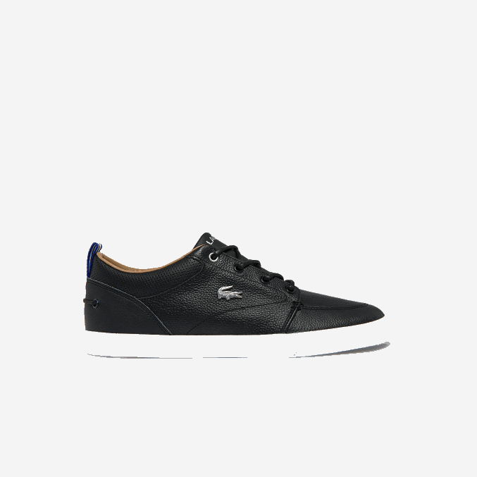 blanco y negro 312 VVL0A1760 hombres Lacoste tenis bayliss de cuero con perforaciones en el cuello