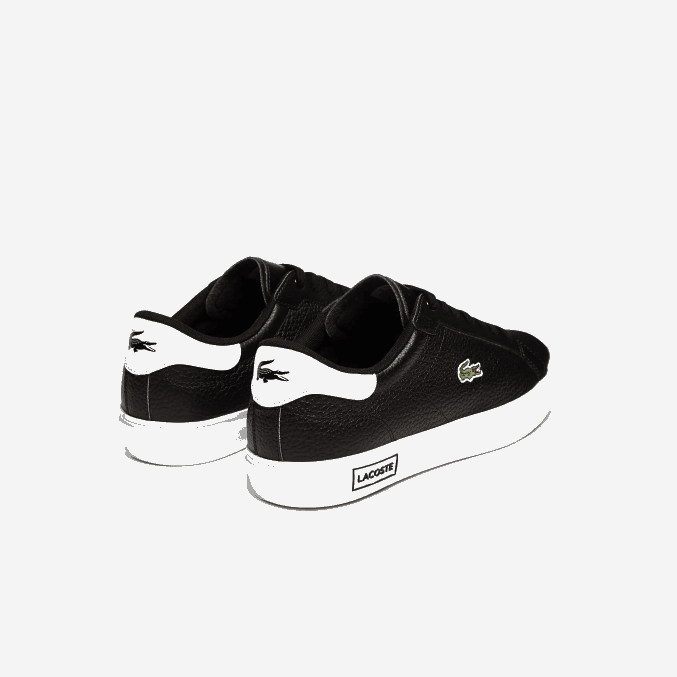 blanco y negro 312 VVL0A1805 hombres Lacoste zapatillas powercourt de piel