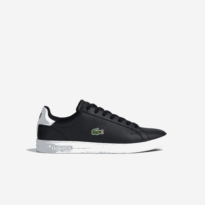 blanco y negro 312 VVL0A1909 hombres Lacoste tenis Graduate Pro de piel