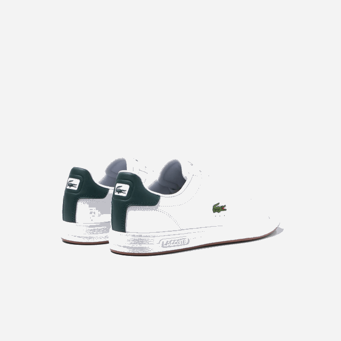 blanco y verde oscuro 1r5 VVL0A1910 hombres Lacoste tenis Graduate Pro de piel