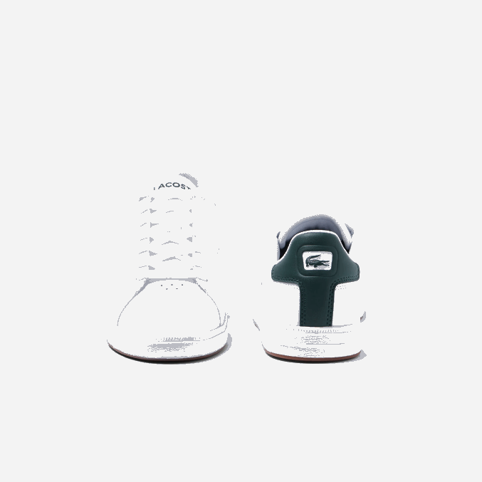 blanco y verde oscuro 1r5 VVL0A1910 hombres Lacoste tenis Graduate Pro de piel