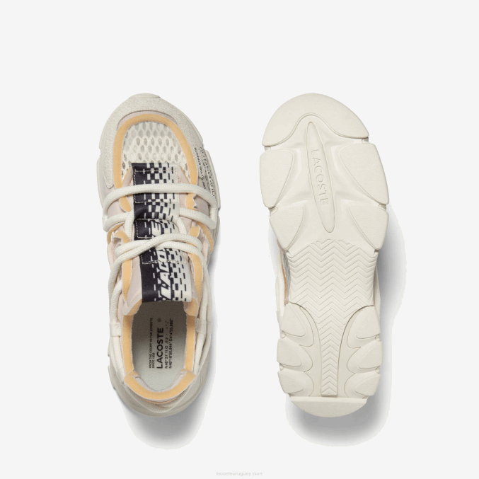blanquecino 18c VVL0A1731 hombres Lacoste zapatillas deportivas l003 active runway textil