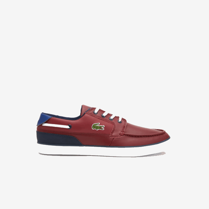 burdeos blanco 2h2 VVL0A1784 hombres Lacoste náuticos bayliss deck sintéticos en contraste de color