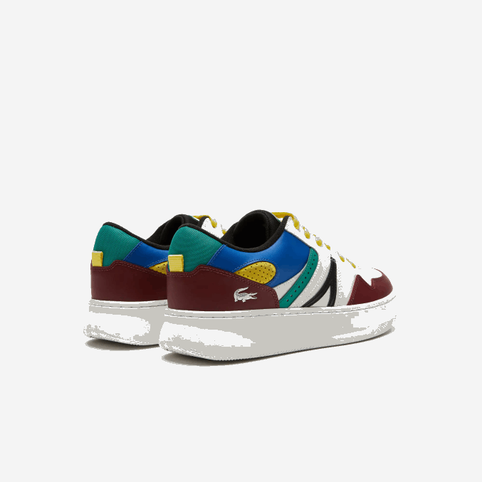 burdeos blanco 2h2 VVL0A1822 hombres Lacoste zapatillas l005 de piel