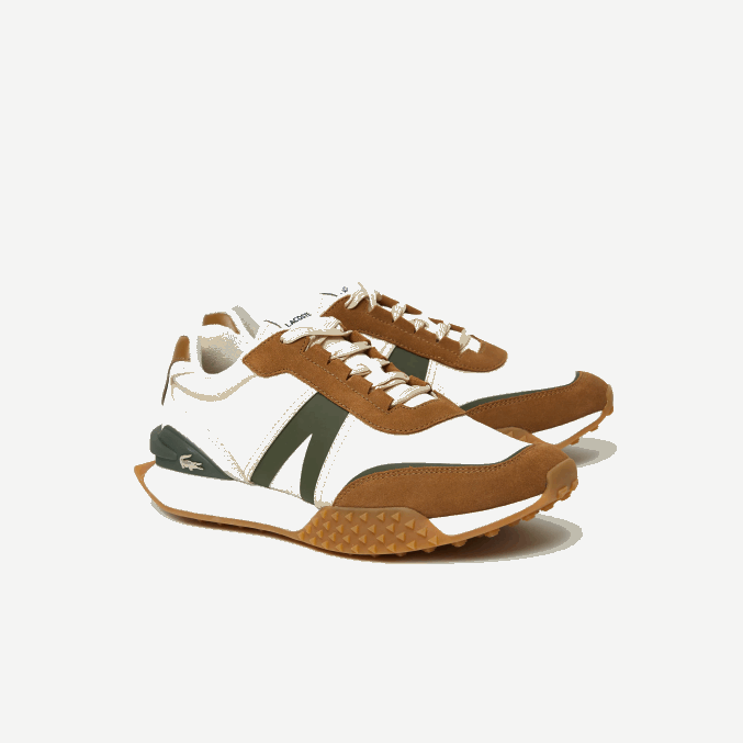 chicle bronceado tg5 VVL0A1782 hombres Lacoste Zapatillas de montaña l-spin deluxe de piel y textil para invierno