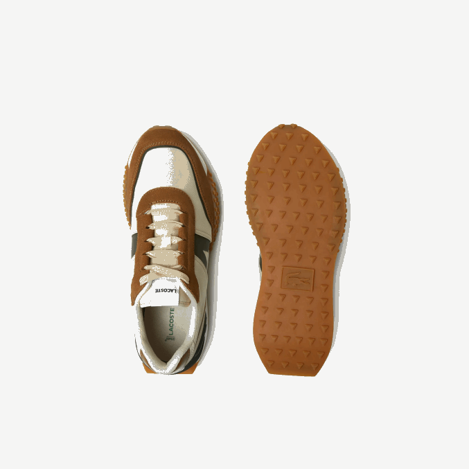 chicle bronceado tg5 VVL0A1782 hombres Lacoste Zapatillas de montaña l-spin deluxe de piel y textil para invierno