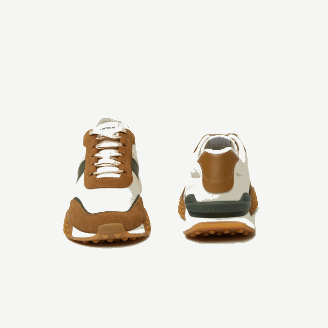 chicle bronceado tg5 VVL0A1782 hombres Lacoste Zapatillas de montaña l-spin deluxe de piel y textil para invierno
