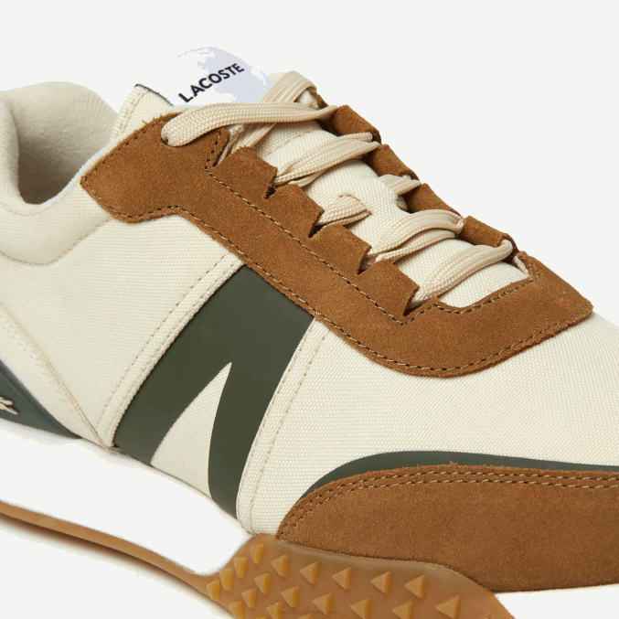 chicle bronceado tg5 VVL0A1782 hombres Lacoste Zapatillas de montaña l-spin deluxe de piel y textil para invierno