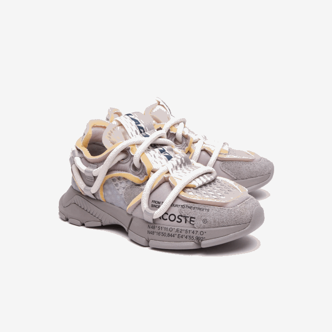 gris blanco 1e7 VVL0A1732 hombres Lacoste zapatillas deportivas l003 active runway textil