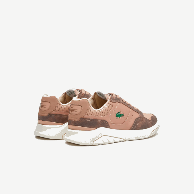 marrón blanco 2c3 VVL0A1902 hombres Lacoste tenis game advance de piel de lujo