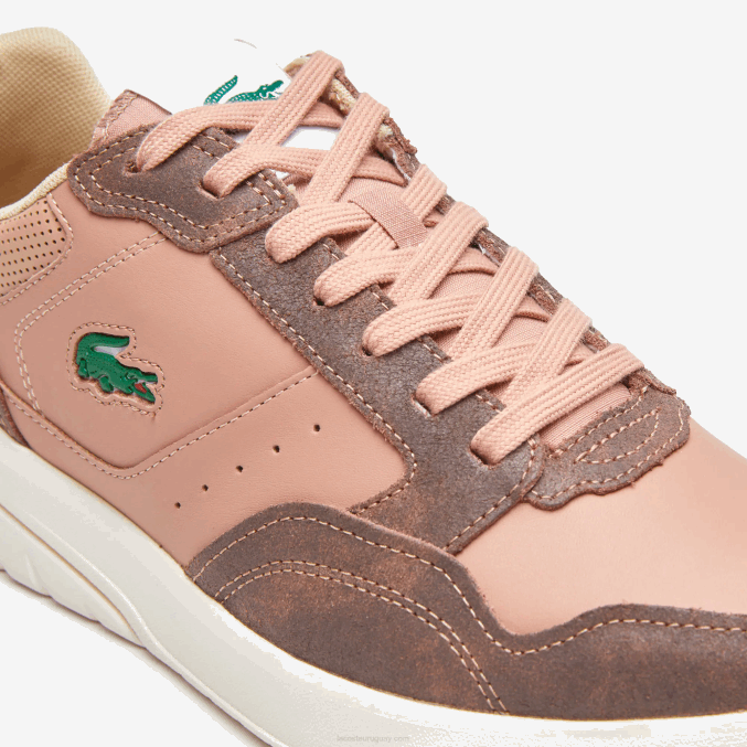 marrón blanco 2c3 VVL0A1902 hombres Lacoste tenis game advance de piel de lujo