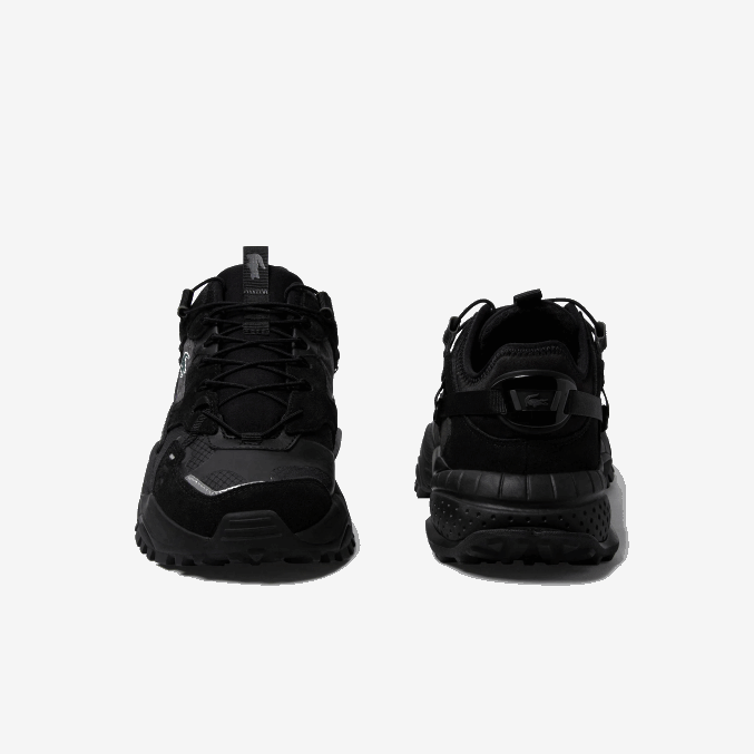 negro 02h VVL0A1826 hombres Lacoste zapatillas l-guard breaker de textil y ante