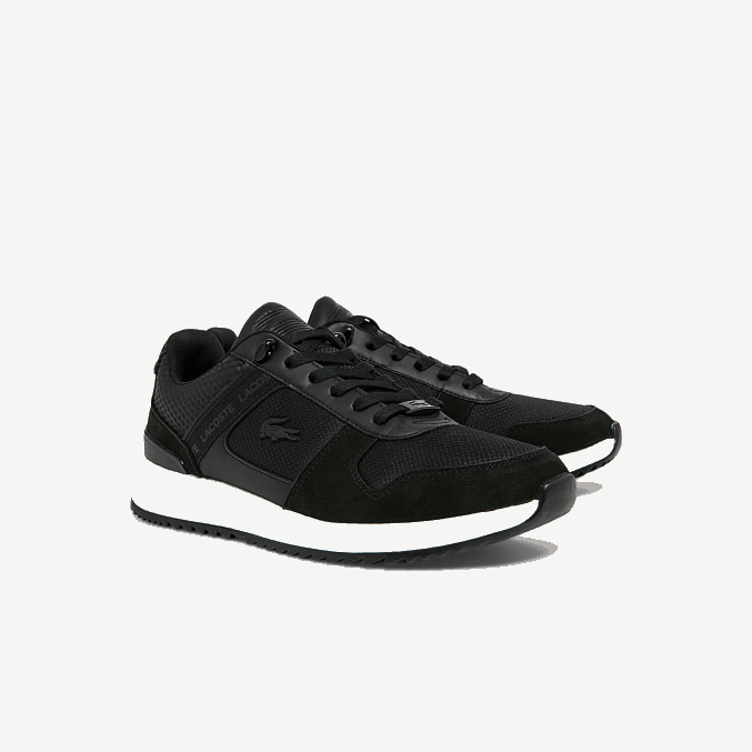 negro 02h VVL0A1906 hombres Lacoste zapatillas joggeur 2.0 de piel