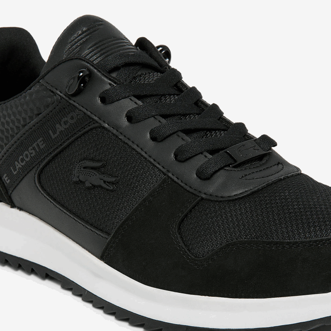 negro 02h VVL0A1906 hombres Lacoste zapatillas joggeur 2.0 de piel