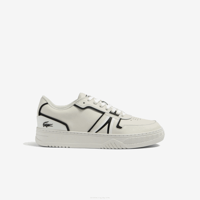 negro 147 VVL0A1725 hombres Lacoste zapatillas l001 basic de piel