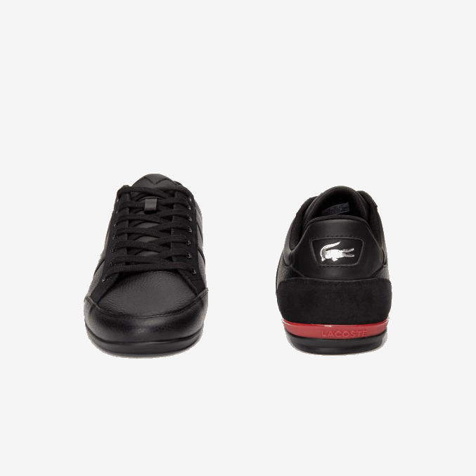 negro rojo 1b5 VVL0A1708 hombres Lacoste tenis Chaymon de piel