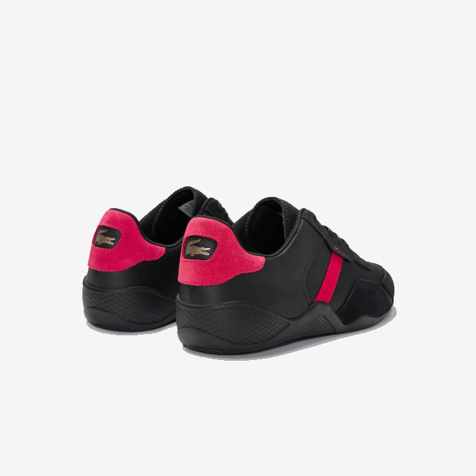 negro rojo 1b5 VVL0A1869 hombres Lacoste zapatillas hapona de piel sintética