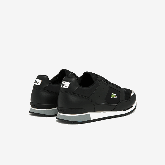 negro y gris 231 VVL0A1720 hombres Lacoste zapatillas deportivas partner piste de material sintético y textil
