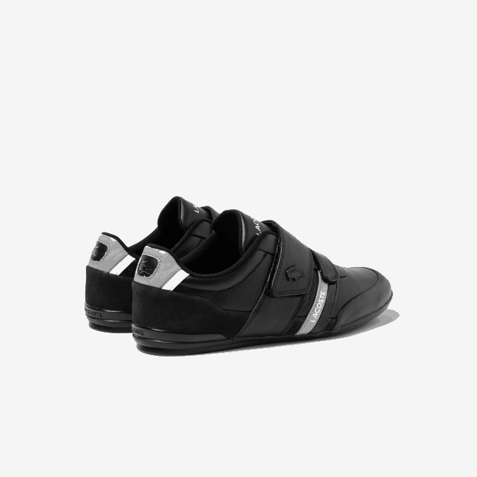 negro y gris claro 2a2 VVL0A1726 hombres Lacoste tenis Misano con correa