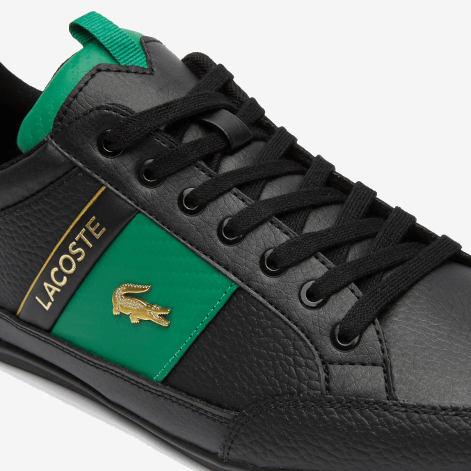 negro y verde 1b4 VVL0A1770 hombres Lacoste zapatillas chaymon de piel y fibra de carbono