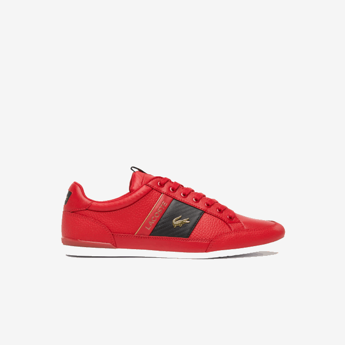 rojo negro ds9 VVL0A1772 hombres Lacoste zapatillas chaymon de piel y fibra de carbono