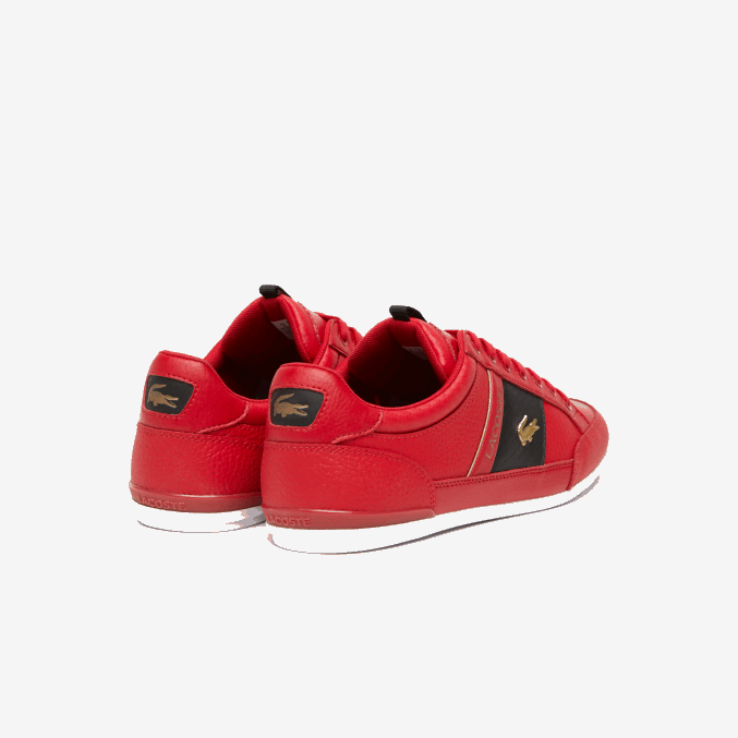 rojo negro ds9 VVL0A1772 hombres Lacoste zapatillas chaymon de piel y fibra de carbono