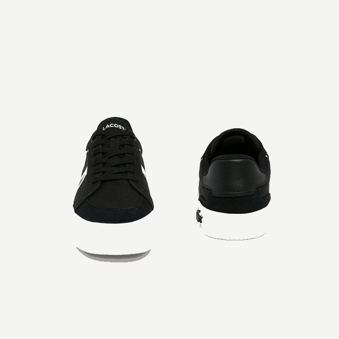 blanco y negro 312 VVL0A1801 hombres Lacoste zapatillas de lona l004